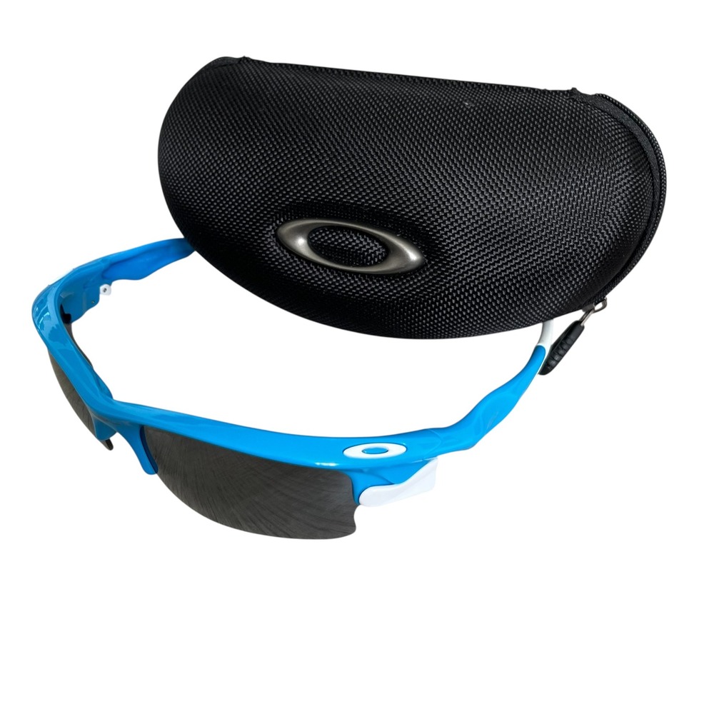 Oakley Fast Jacket XL OO9156-04 Sunglasses Blue Black Iridium w/ Case Active